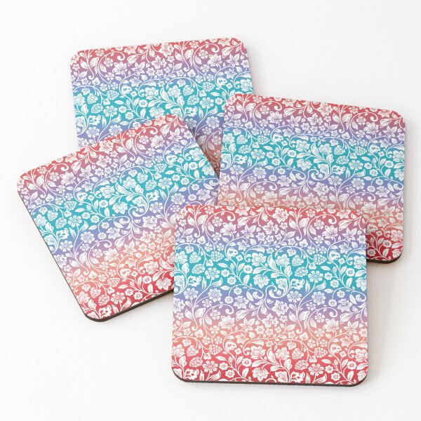 Item preview, Flowers pattern on color background designed and sold by LuckyCreative.