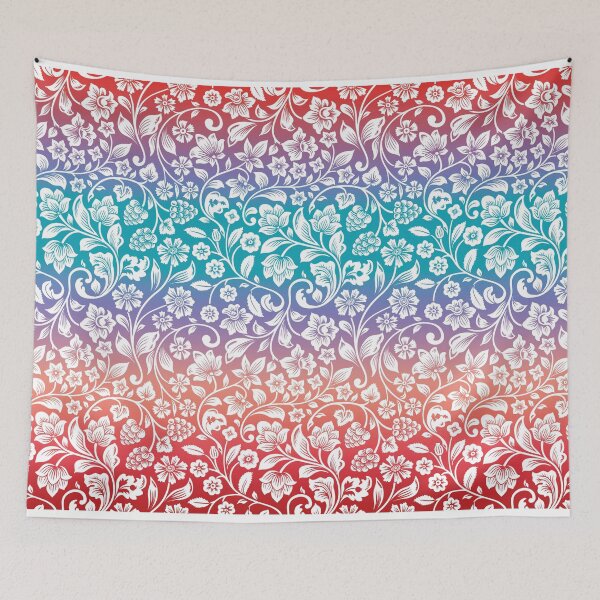 Item preview, Flowers pattern on color background designed and sold by LuckyCreative.