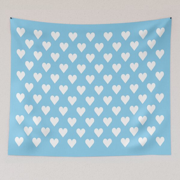 Item preview, Small WHITE and BABY BLUE LOVE HEARTS designed and sold by RachelMacht.
