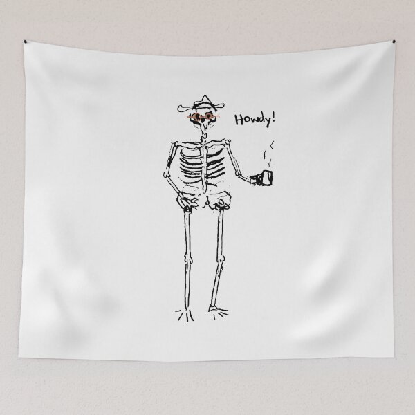 Item preview, Ryan Trahan Merch Howdy Skeleton designed and sold by Laurie-Londono.