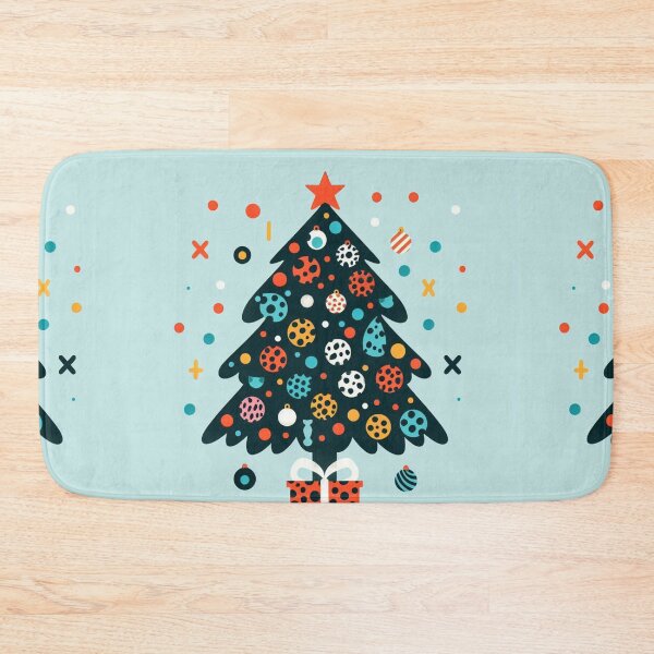 Item preview, Leopard Print Christmas Tree  leopard Canvas Wall Art Pattern Jaguar Bengal Cat Pattern Eclectic Exotic Turquois Gold Aqua Blues Greens designed and sold by CoffeeIsATrip.