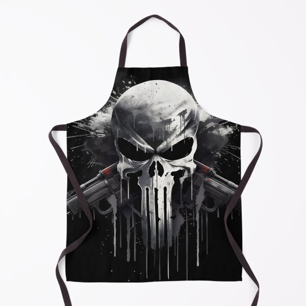 Item preview, Punisher themed gray skull art print designed and sold by dcrc.