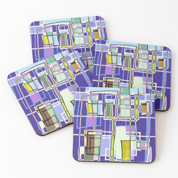 Item preview, Blue abstract geometric composition designed and sold by AlbertoRuiZ.