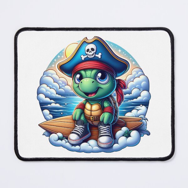 Item preview, surfing turtle designed and sold by AxelBrook.