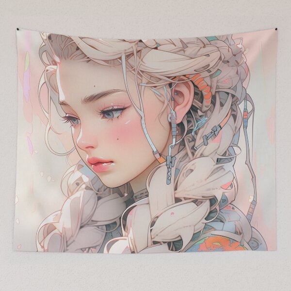Item preview, Soft Pastel Cyberpunk Fashion Anime Girl designed and sold by bubblegoth.