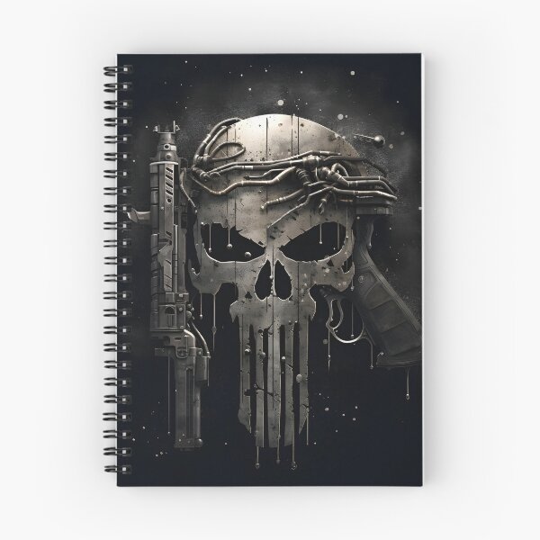 Item preview, Punisher themed gray skull art print designed and sold by dcrc.