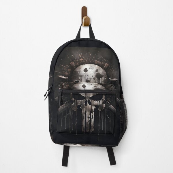 Item preview, punisher themed gray skull art print designed and sold by dcrc.
