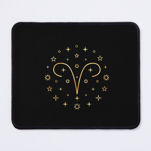 Item preview, Vibrant Minimilistic Daily Horoscopes golden Aries zodiac- Horescope/SunSign Theme  on  black back ground designed and sold by CosmicNook1.