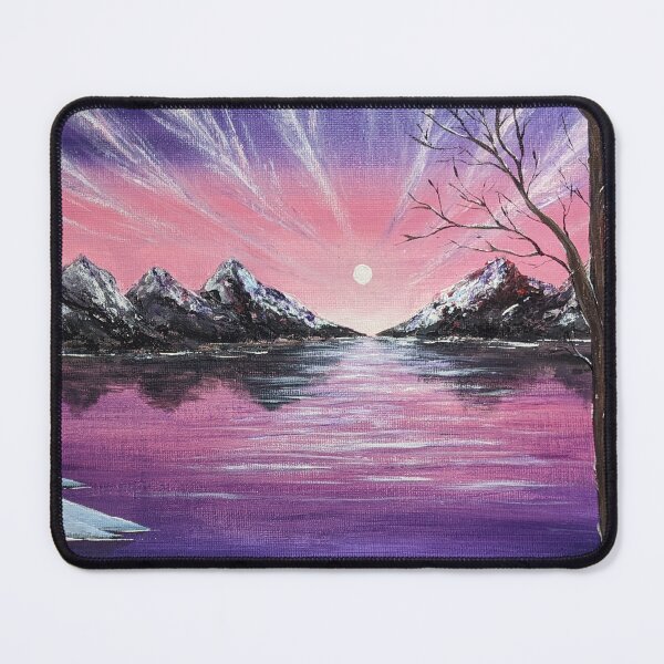 Item preview, Scenic Mountain view with bare trees designed and sold by ArtsByAmberPA.