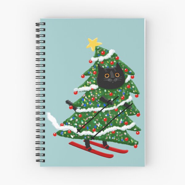 Item preview, The Christmas Tree Skiier designed and sold by KilkennyCat Art.
