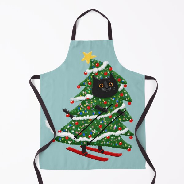 Item preview, The Christmas Tree Skiier designed and sold by KilkennyCat Art.