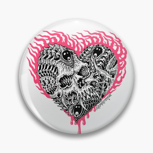 Item preview, Biomech Skull and Pink Flames designed and sold by John Reardon Tattoos.