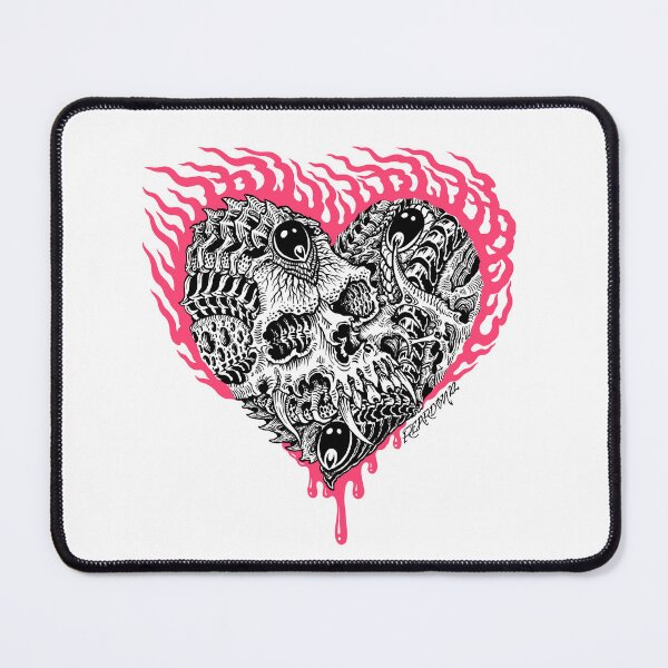 Item preview, Biomech Skull and Pink Flames designed and sold by John Reardon Tattoos.