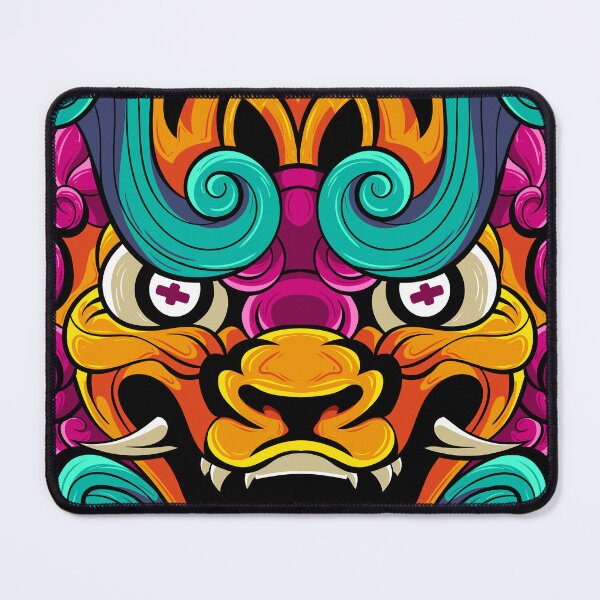 Item preview, The Furious Japanese Lion - Komainu Vector art illustration designed and sold by Yahia-arts.