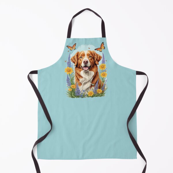 Item preview, Retro Vintage Nova Scotia Duck Tolling Retriever Floral Vignette designed and sold by BlossomCreative.