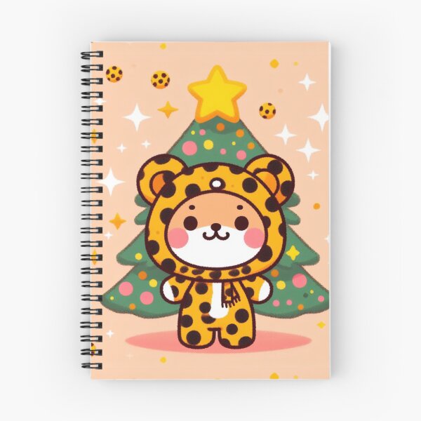 Item preview, Chibi Leopard Print Christmas Tree leopard Canvas Wall Art Pattern Jaguar Bengal Cat Pattern Eclectic Exotic Xmas Cookies designed and sold by CoffeeIsATrip.