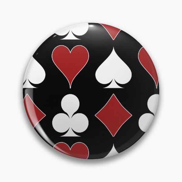 Item preview, Card Suits - Red and White on Black designed and sold by Tree45.
