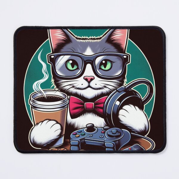 Item preview, nerd cat designed and sold by Greydate.