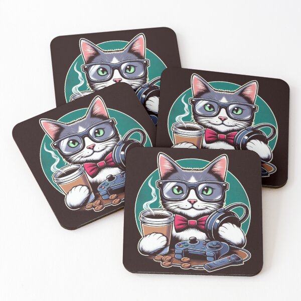 Item preview, nerd cat designed and sold by Greydate.