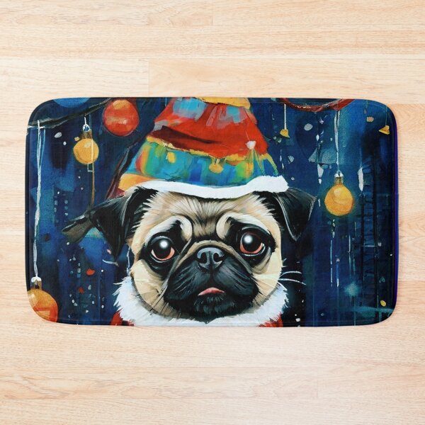 Item preview, Pug HAPPY HOLIDAYS 92 MERRY CHRISTMAS  designed and sold by RedBluffTraders.