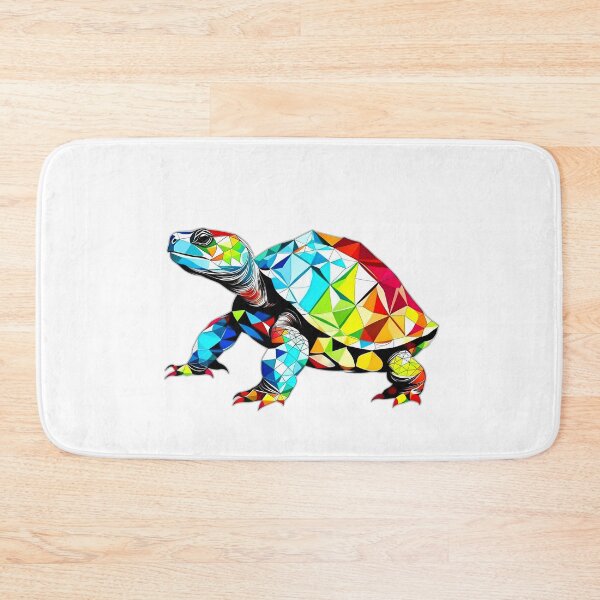 Item preview, Colourful Sea Tortoise Mammal Geometric Shaped Artwork designed and sold by Geonimalia.