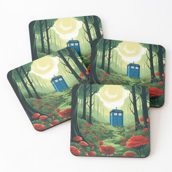 Item preview, Enchanted Forest Phone Booth Travel Poster designed and sold by BubbleTrouble4.