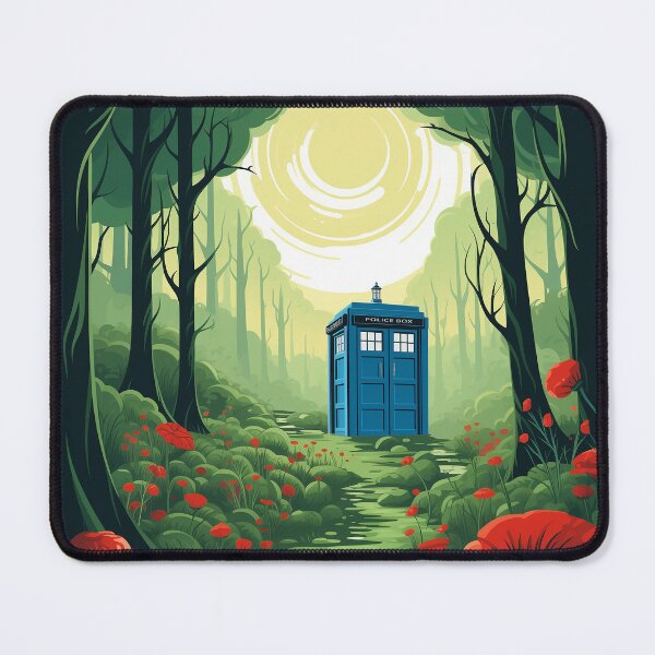 Item preview, Enchanted Forest Phone Booth Travel Poster designed and sold by BubbleTrouble4.