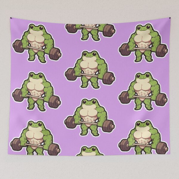 Item preview, Muscle Frog's Barbell Triumph designed and sold by DokiDoki-Design.