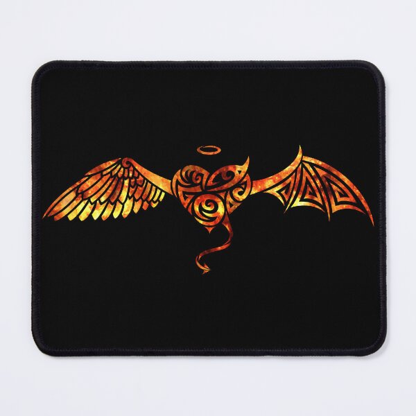 Item preview, Good bad heart tribal flames black designed and sold by BlackoutPhotos.