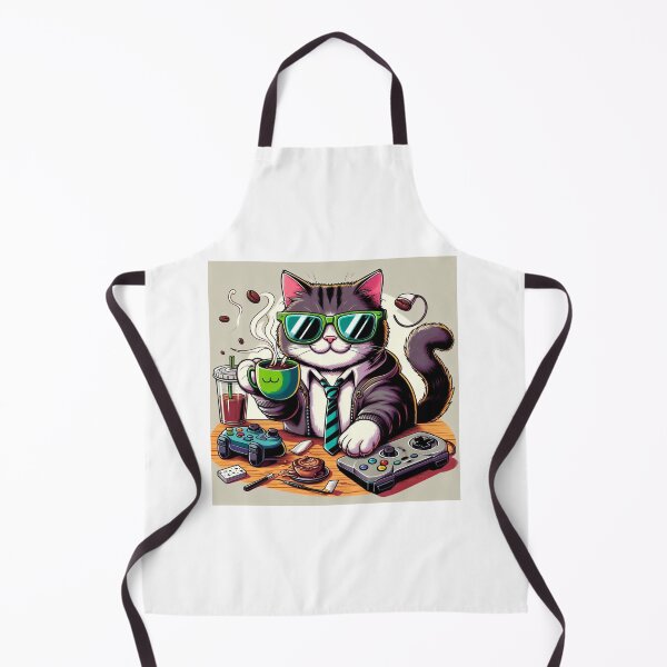 Item preview, gamer cat designed and sold by Greydate.