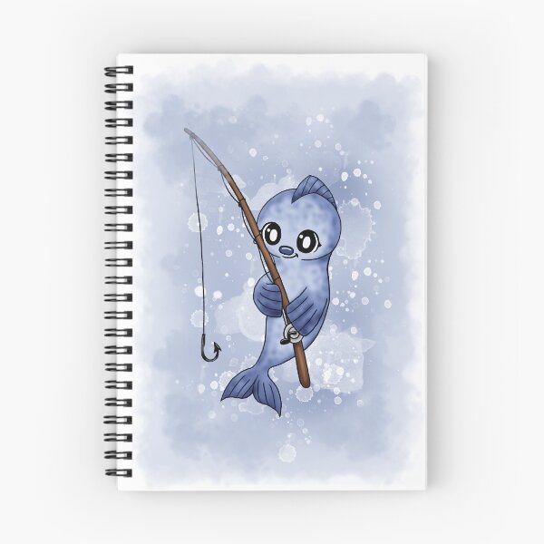 Item preview, cute fish angler fishing fishing rod designed and sold by Pezi-Creation.