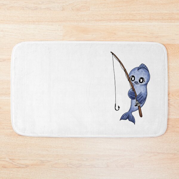 Item preview, cute fish angler fishing fishing rod designed and sold by Pezi-Creation.