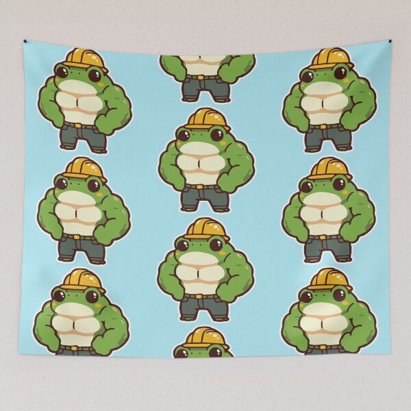 Item preview, Flexing Frogs: Construction Crew Charm designed and sold by DokiDoki-Design.