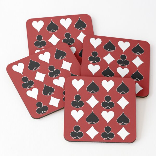 Item preview, Card Suits - Black and White on Red designed and sold by Tree45.