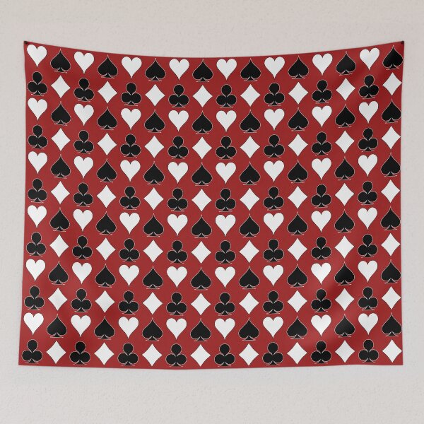 Item preview, Card Suits - Black and White on Red designed and sold by Tree45.