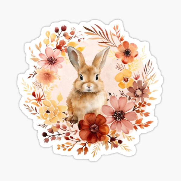 Cute Bunny Loves You More Sticker