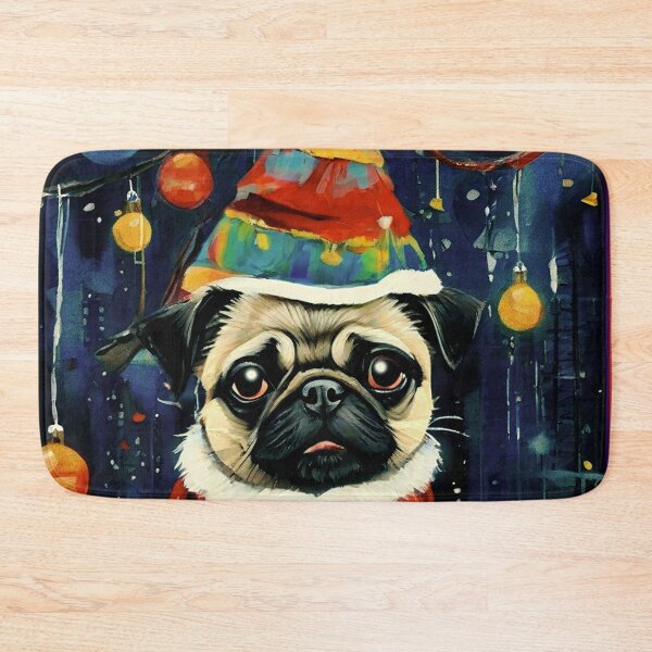 Item preview, Pug HAPPY HOLIDAYS 92 MERRY CHRISTMAS PUGGY HOLIDAYS  designed and sold by RedBluffTraders.