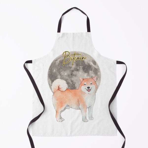Item preview, Shiba Inu Dog in front of Full Moon with Bitcoin Written designed and sold by kylmllr101684.