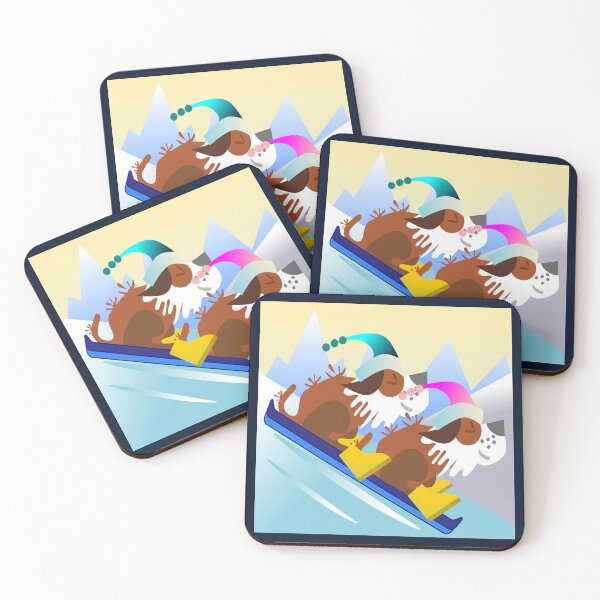 Item preview, Saint Bernard dogs couple designed and sold by minimalartstory.