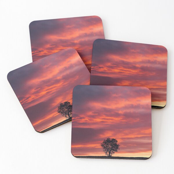 Item preview,  Digital photograph of  tree silhouette  against a dramatic sunset sky designed and sold by SimonJohnson1.