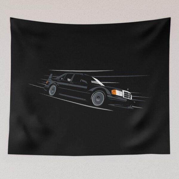 Item preview, W201 Homologation Special in Sleek Black, Set Against a Black Background designed and sold by ApexFibers.