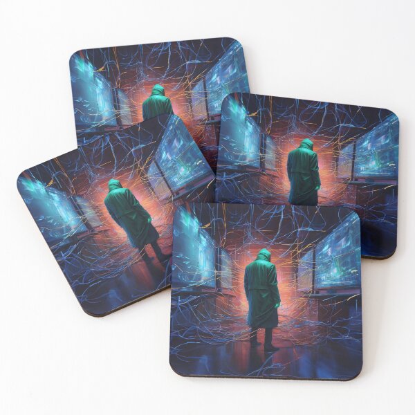 Item preview, Mysterious Hacker in Green Hoodie designed and sold by RevGens.