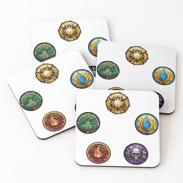 Item preview, Magic Gathering Colorpie - Stained Glass Mana Symbols for MTG Players designed and sold by Maximilian Simson.