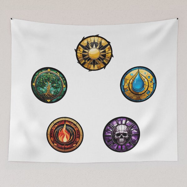 Item preview, Magic Gathering Colorpie - Stained Glass Mana Symbols for MTG Players designed and sold by Maximilian Simson.