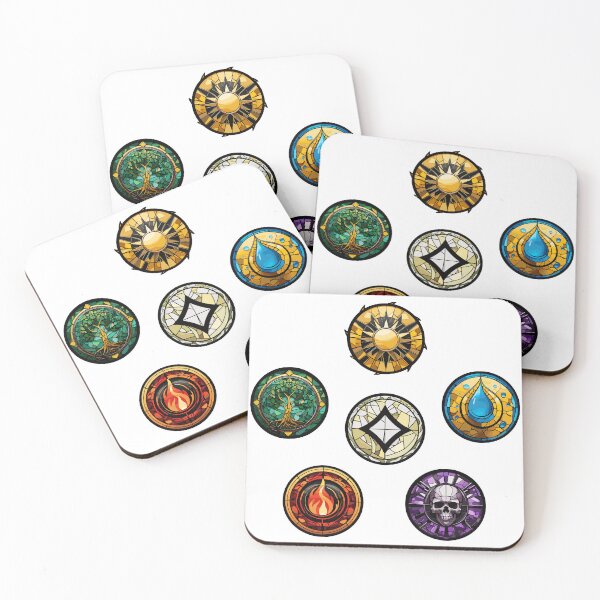 Item preview, Magic Gathering Colorpie including Colorless - Stained Glass Mana Symbols for MTG Players designed and sold by Maximilian Simson.