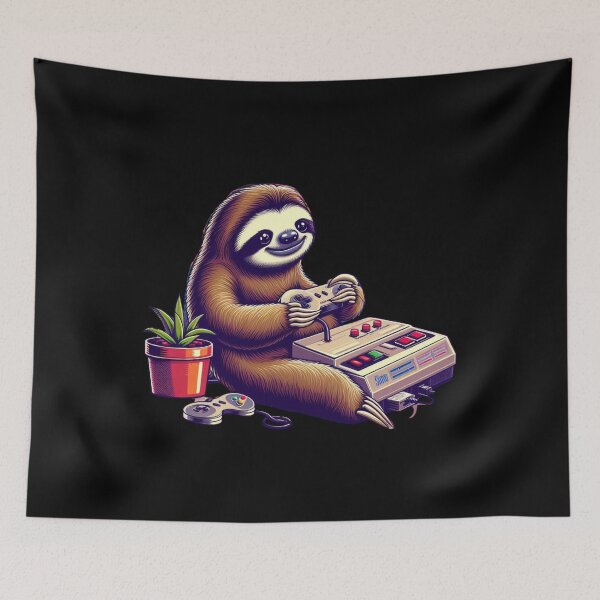 Item preview, Retro Sloth Gamer designed and sold by Jaro90.