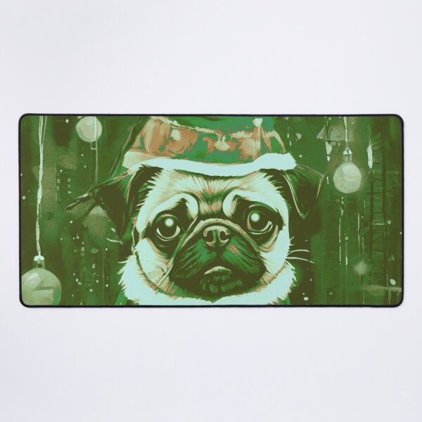 Item preview, Pug HAPPY HOLIDAYS 92 MERRY CHRISTMAS FELIZ NAVIDAD  designed and sold by RedBluffTraders.
