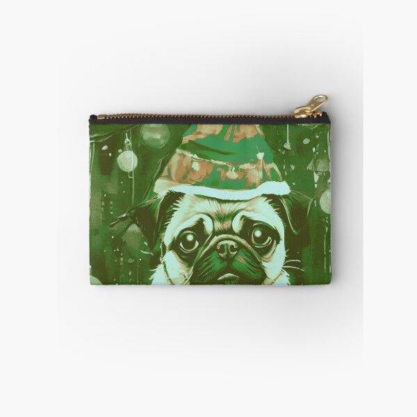 Item preview, Pug HAPPY HOLIDAYS 92 MERRY CHRISTMAS FELIZ NAVIDAD  designed and sold by RedBluffTraders.
