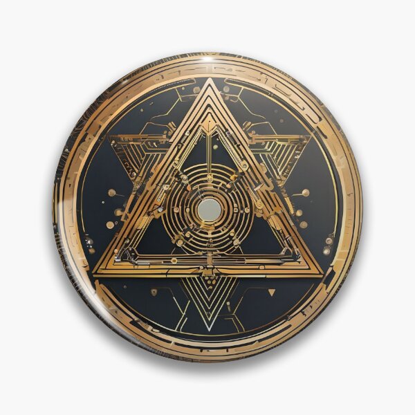 Item preview, Gold Circuit Badge (round) designed and sold by HRdeVaas.