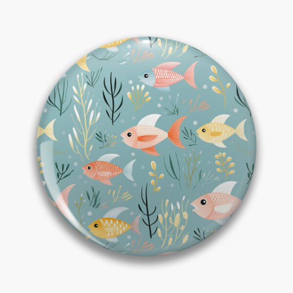 Item preview, Pastel fish pattern  designed and sold by FatBirdie.